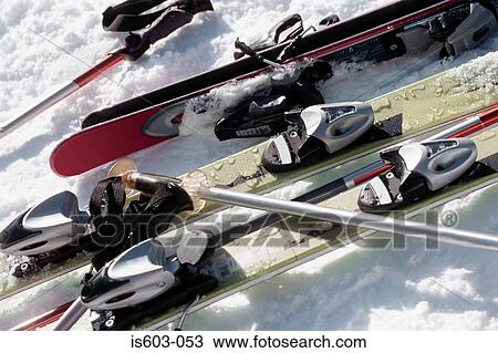 Skis and ski poles View Large Photo Image Stock Image - Skis and ski poles. Fotosearch