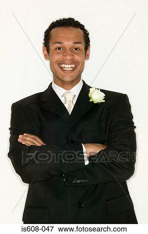 Portrait of smiling bridegroom View Large Photo Image Stock Photo - Portrait of smiling bridegroom. Fotosearch