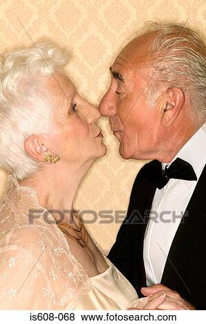 Senior couple kissing View Large Photo Image Stock Photo - Senior couple kissing. Fotosearch