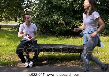 Female jogger in park View Large Photo Image Stock Photo - Female jogger in park. Fotosearch