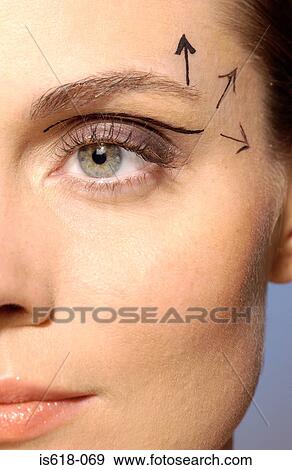 Woman preparing for cosmetic surgery View Large Photo Image Stock Photo - Woman preparing for cosmetic surgery. Fotosearch