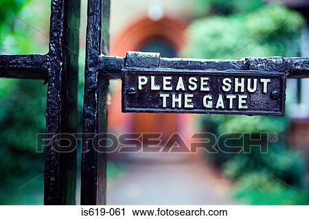 Closed metal gate View Large Photo Image Stock Image - Closed metal gate. Fotosearch