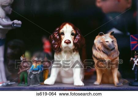 Dog ornaments in window View Large Photo Image Picture - Dog ornaments in window. Fotosearch