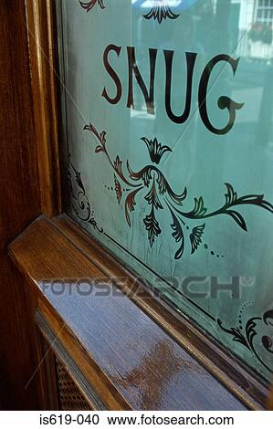 Patterned window in public house View Large Photo Image Stock Image - Patterned window in public house. Fotosearch