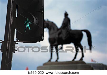 Pedestrian crossing and statue View Large Photo Image Stock Image - Pedestrian crossing and statue. Fotosearch