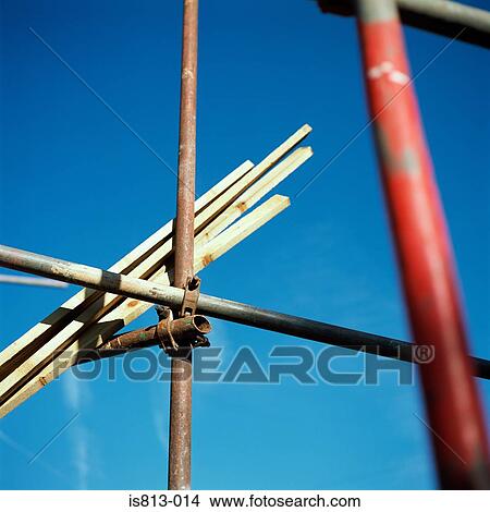 Scaffolding and clear sky View Large Photo Image Picture - Scaffolding and clear sky. Fotosearch