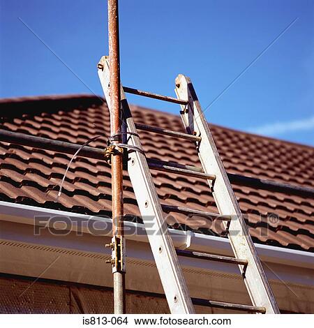 Scaffolding on house roof View Large Photo Image Picture - Scaffolding on house roof. Fotosearch