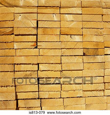Stock Photo - Stack of timber. Fotosearch