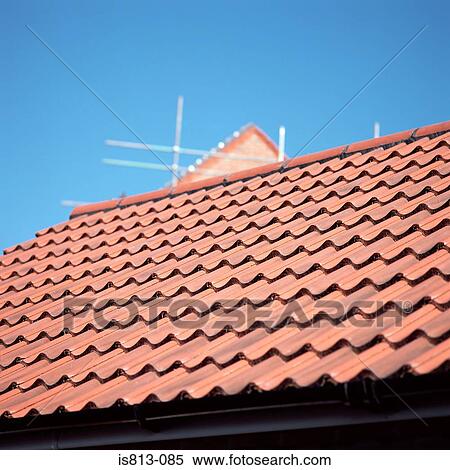 Tiled roof and scaffolding View Large Photo Image Stock Photography - Tiled roof and scaffolding. Fotosearch
