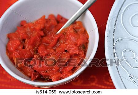 Tomato salsa sauce in bowl. View Large Photo Image Stock Photo - Tomato salsa sauce in bowl.. Fotosearch