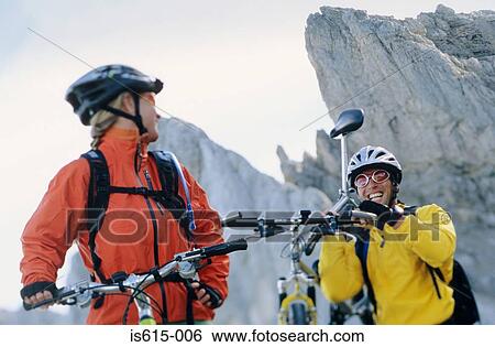 Stock Photograph - Cycling in the mountains.. Fotosearch