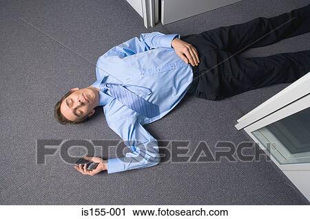 Stock Image - Dead businessman. Fotosearch
