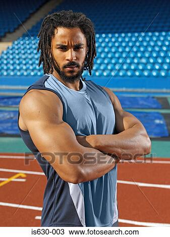 Hostile looking athlete View Large Photo Image Stock Image - Hostile looking athlete. Fotosearch