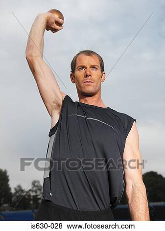 Male shot putter View Large Photo Image Stock Photo - Male shot putter. Fotosearch