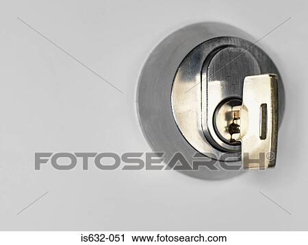 Key in door lock View Large Photo Image Stock Image - Key in door lock. Fotosearch