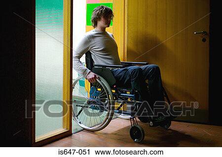Disabled man in doorway View Large Photo Image Stock Image - Disabled man in doorway. Fotosearch