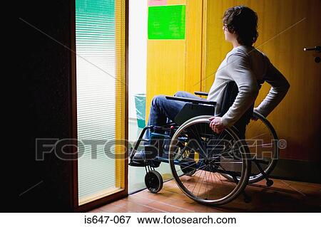 Disabled man in doorway View Large Photo Image Stock Photo - Disabled man in doorway. Fotosearch