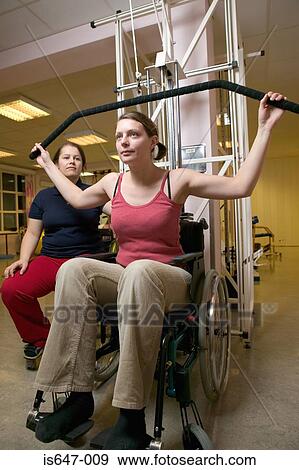 Disabled woman weight lifting View Large Photo Image Stock Photo - Disabled woman weight lifting. Fotosearch