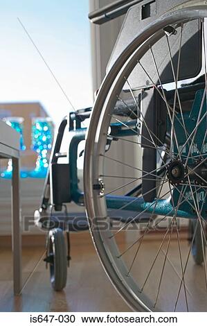Stock Image - Empty wheelchair. Fotosearch