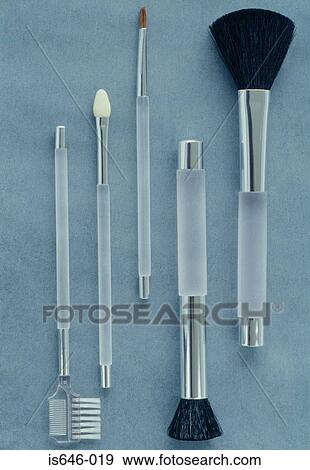 Makeup brushes View Large Photo Image Stock Photo - Makeup brushes. Fotosearch