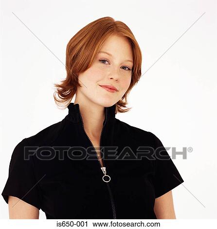 Stock Image - Smiling young woman. Fotosearch