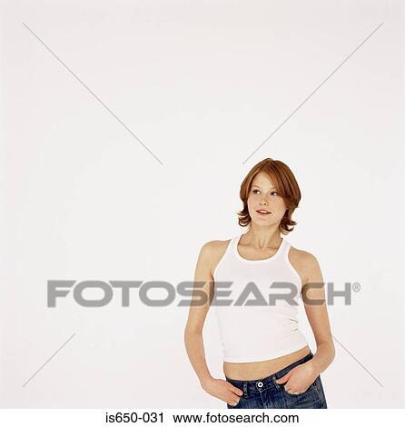 Young red-headed woman View Large Photo Image Stock Image - Young red-headed woman. Fotosearch