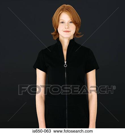 Young red-headed woman View Large Photo Image Stock Image - Young red-headed woman. Fotosearch
