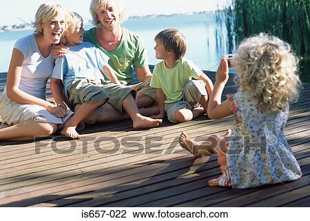 Family on a jetty View Large Photo Image Stock Image - Family on a jetty. Fotosearch