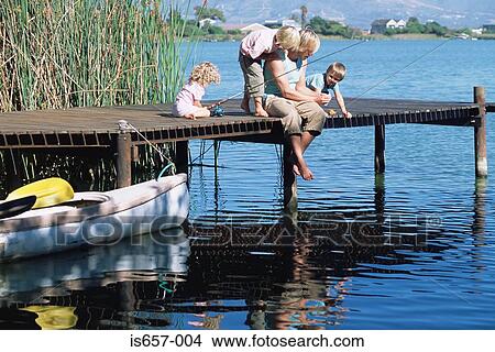 Father and children fishing View Large Photo Image Picture - Father and children fishing. Fotosearch