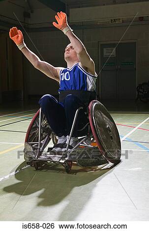 Basketball player in a wheelchair View Large Photo Image Stock Photograph - Basketball player in a wheelchair. Fotosearch