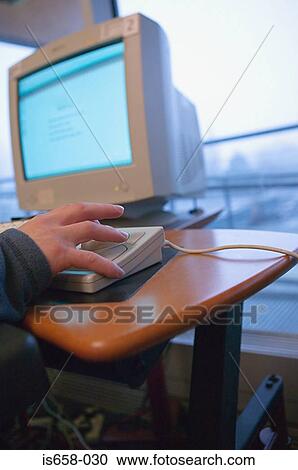 Someone using a specially adapted computer View Large Photo Image Stock Image - Someone using a specially adapted computer. Fotosearch