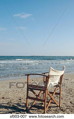 Stock Photo - Deckchair near sea. Fotosearch