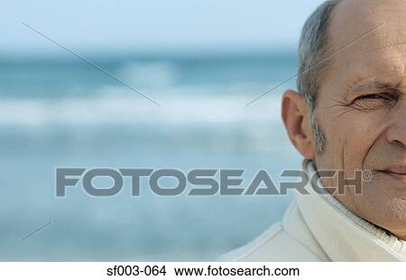 Picture - Senior man looking pensive. Fotosearch