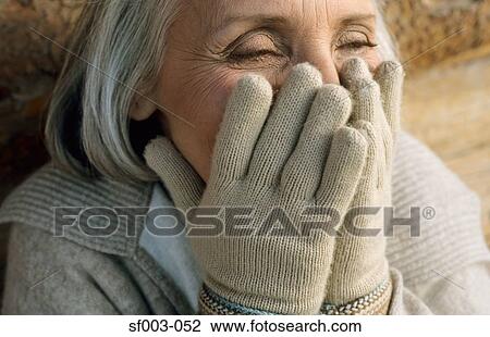 Senior woman laughing View Large Photo Image Stock Photo - Senior woman laughing . Fotosearch - Search Stock Photography, Print Pictures, Images, and Photo Clip Art