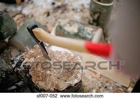 Person chopping logs View Large Photo Image Stock Image - Person chopping logs. Fotosearch