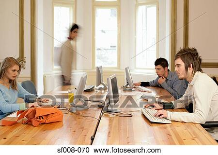 Busy modern office View Large Photo Image Stock Image - Busy modern office. Fotosearch