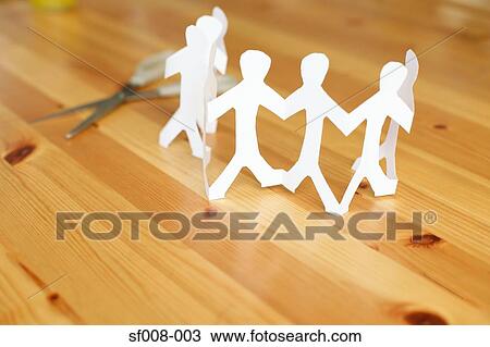 Paper chain on a table View Large Photo Image Stock Image - Paper chain on a table. Fotosearch