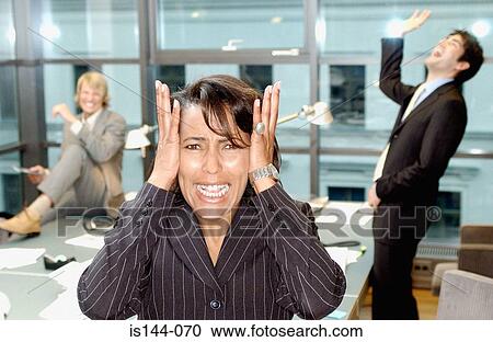 Stock Image - Frustrated businesswoman. Fotosearch