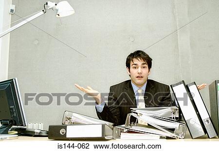 Stock Image - Surprised businessman. Fotosearch