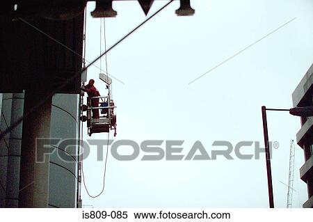Window cleaning on skyscraper View Large Photo Image Stock Photography - Window cleaning on skyscraper. Fotosearch