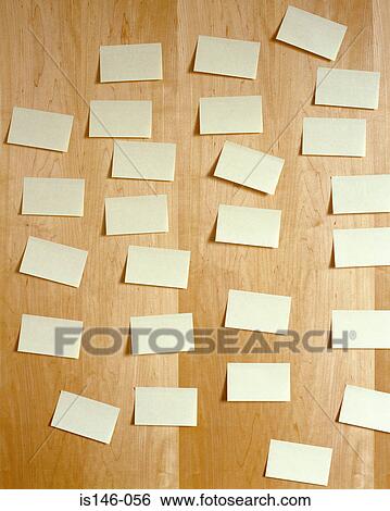 Stock Photograph - Adhesive notes on wall. Fotosearch