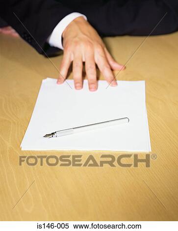 Stock Photography - Businessman passing contract. Fotosearch