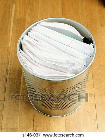 Full wastepaper basket View Large Photo Image Stock Photo - Full wastepaper basket. Fotosearch