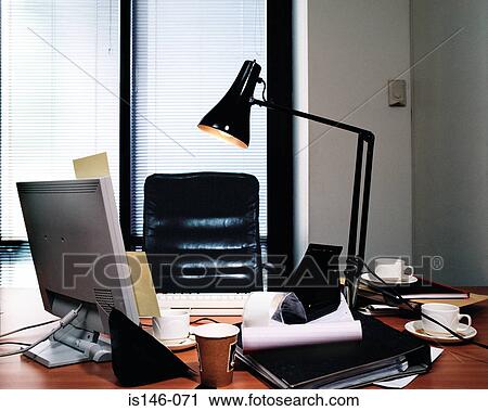 Messy Desk Stock Image Is146 071 Fotosearch