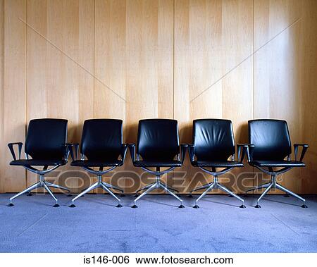 Row of empty office chairs View Large Photo Image Stock Photograph - Row of empty office chairs. Fotosearch