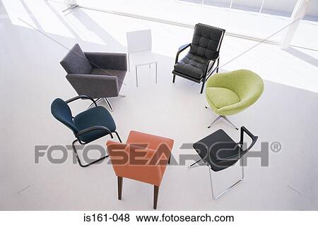 Chairs arranged in a circle View Large Photo Image Stock Photo - Chairs arranged in a circle. Fotosearch
