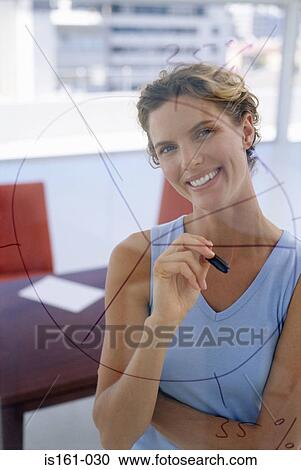 Woman behind diagram drawn on glass View Large Photo Image Stock Image - Woman behind diagram drawn on glass. Fotosearch