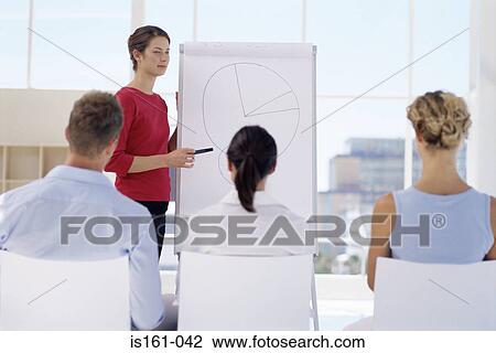 Woman giving presentation View Large Photo Image Stock Image - Woman giving presentation. Fotosearch