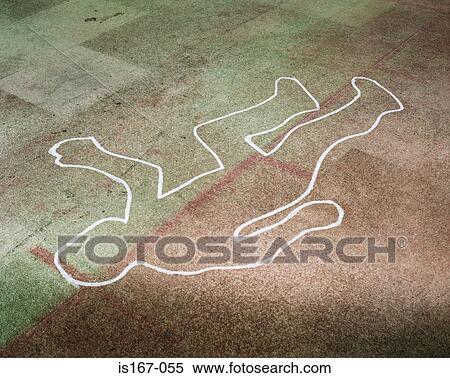 Chalk outline of a body View Large Photo Image Stock Photography - Chalk outline of a body. Fotosearch