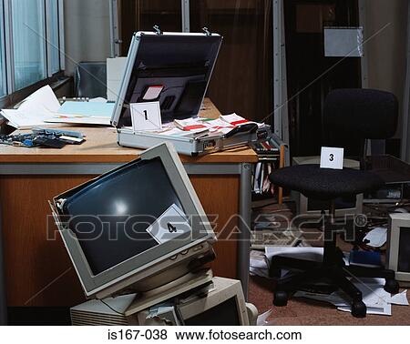 Stock Photo - Crime scene in an office. Fotosearch
